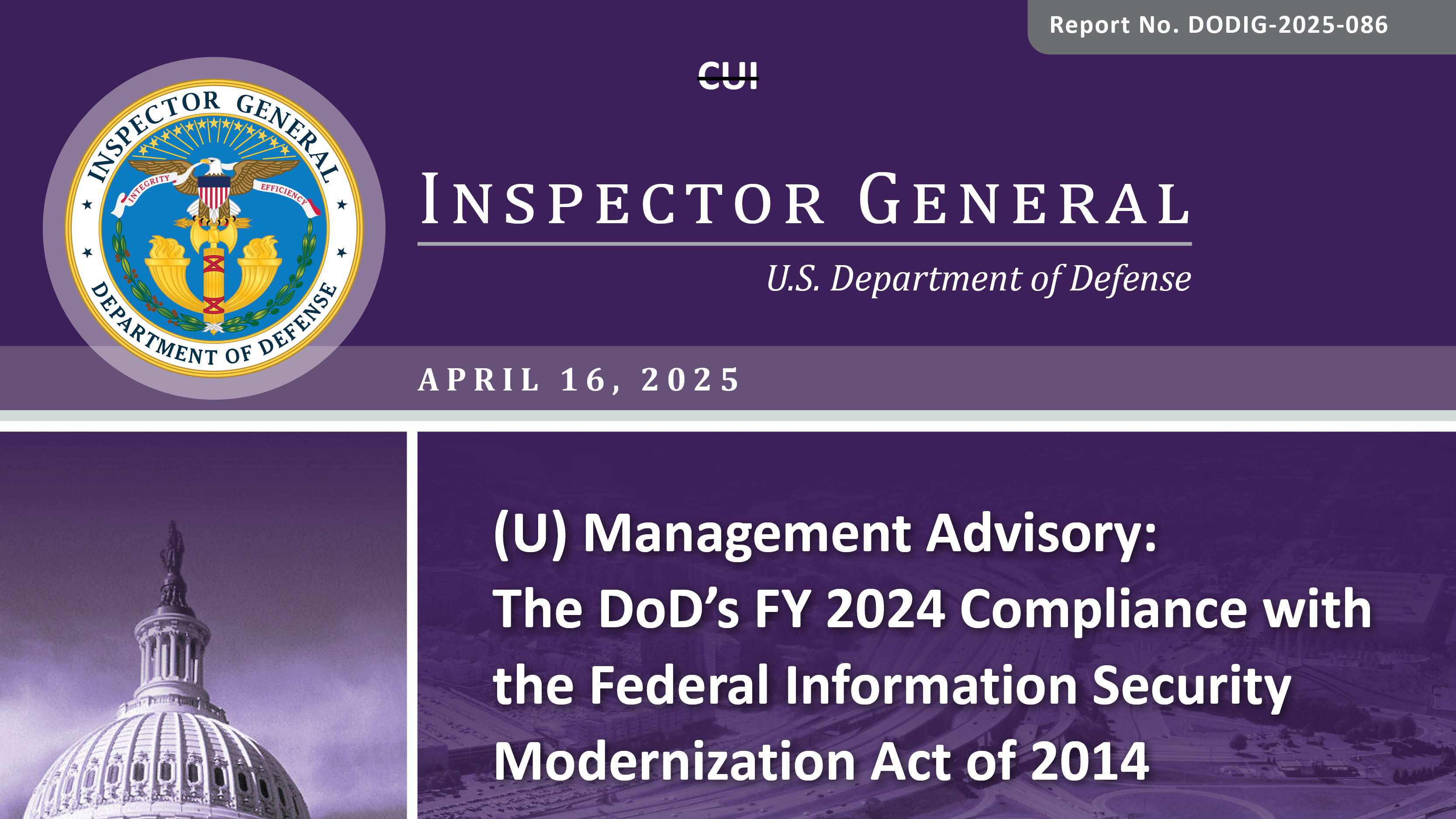 Management Advisory: 